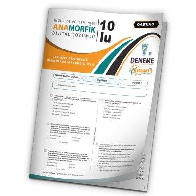 2024 KPSS ÖABT Anamorfik Yayın İngilizce Öğretmenliği Türkiye Geneli D.Çözümlü Deneme 10/7.Kitapçık - 1