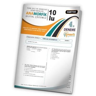 2024 KPSS ÖABT Anamorfik Yayın Türk Dili ve Edebiyatı Türkiye Geneli D.Çözümlü Deneme 10/4.Kitapçık - 1