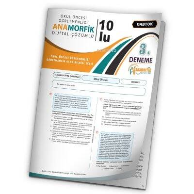 2024 KPSS ÖABT Anamorfik Yayınları Okul Öncesi Türkiye Geneli Dijital Çözümlü Deneme 10/3.Kitapçık - 1