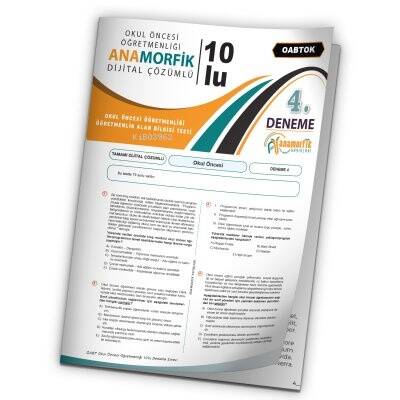 2024 KPSS ÖABT Anamorfik Yayınları Okul Öncesi Türkiye Geneli Dijital Çözümlü Deneme 10/4.Kitapçık - 1