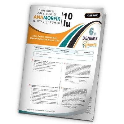 2024 KPSS ÖABT Anamorfik Yayınları Okul Öncesi Türkiye Geneli Dijital Çözümlü Deneme 10/6.Kitapçık - 1