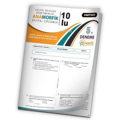 2024 KPSS ÖABT Anamorfik Yayınları Sosyal Bilgiler Türkiye Geneli D.Çözümlü Deneme 10/5.Kitapçık - 1