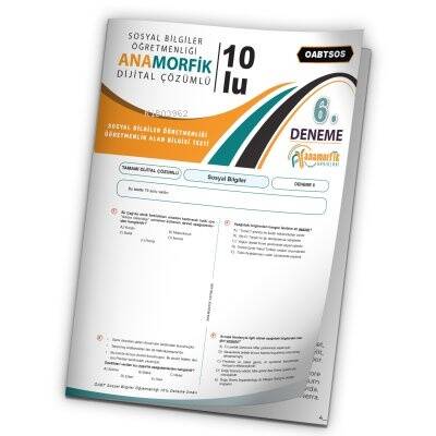 2024 KPSS ÖABT Anamorfik Yayınları Sosyal Bilgiler Türkiye Geneli D.Çözümlü Deneme 10/6.Kitapçık - 1