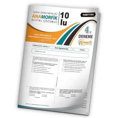 2024 KPSS ÖABT Anamorfik Yayınları Tarih Öğretmenliği Türkiye Geneli D.Çözümlü Deneme 10/4.Kitapçık - 1