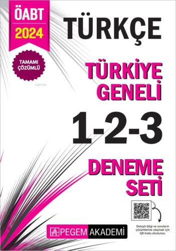 2024 KPSS ÖABT Türkçe Tamamı Çözümlü Türkiye Geneli 1-2-3 (3'lü Deneme Seti) Yeni Ürün - 1