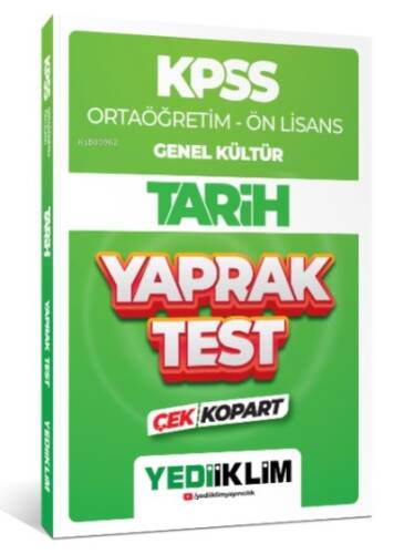 2024 KPSS Ortaöğretim - Ön Lisans Genel Kültür Tarih Çek Kopart Yaprak Test - 1