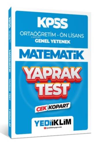 2024 KPSS Ortaöğretim - Ön Lisans Genel Yetenek Matematik Çek Kopart Yaprak Test - 1