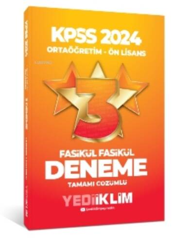 2024 KPSS Ortaöğretim-Önlisans Fasikül Yıldız Tamamı Çözümlü 3 Deneme - 1