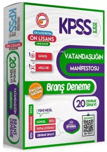 2024 KPSS Türkçenin Manifestosu 10lu Dijital Çözümlü BRANŞ Deneme PAKETİ - 1