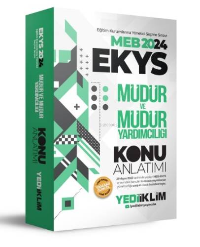 2024 MEB EKYS Müdür Ve Müdür Yardımcılığı Konu Anlatımı - 1