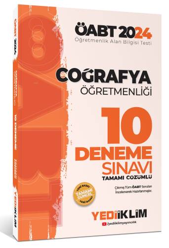 2024 ÖABT Coğrafya Öğretmenliği Tamamı Çözümlü 10 Deneme - 1