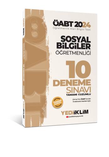 2024 ÖABT Sosyal Bilgiler Öğretmenliği Tamamı Çözümlü 10 Deneme Sınavı - 1