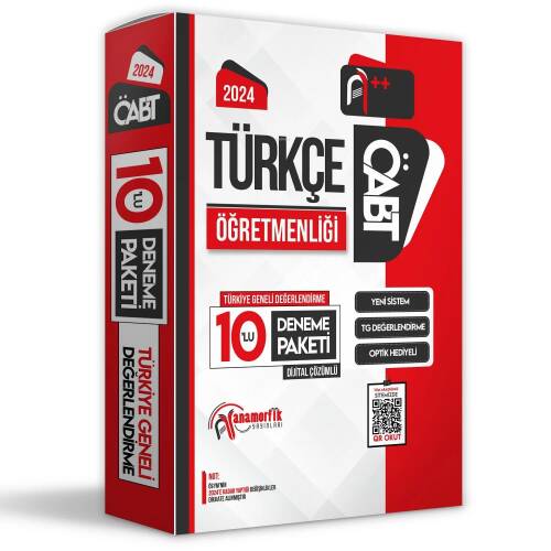 2024 ÖABT TÜRKÇE Öğretmenliği 10lu Dijital Çözümlü Paket Deneme TG - 1