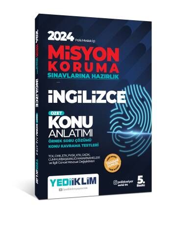 2024 Polis Meslek İçi Misyon Koruma Sınavlarına Hazırlık İngilizce Konu Anlatımılı Soru Bankası - 1