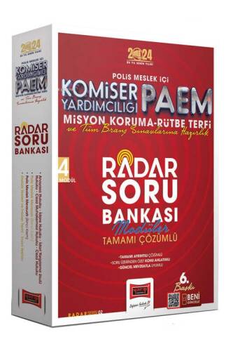 2024 Polis Meslek İçi PAEM Komiser Yardımcılığı Misyon Koruma Rütbe Terfi Radar Soru Bankası (4 Kitap) - 1