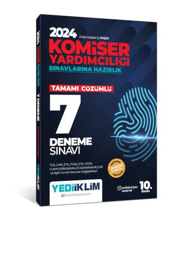 2024 Polis Meslek İçi PAEM Komiser Yardımcılığı Sınavlarına Hazırlık Tamamı Çözümlü 7 Deneme Sınavı - 1