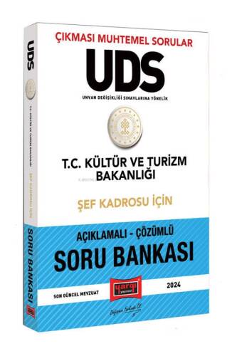 2024 UDS T.C Kültür ve Turizm Bakanlığı Şef Kadrosu İçin Açıklamalı Çözümlü Soru Bankası - 1