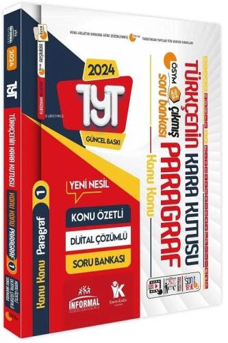 2024 YKS-TYT Türkçenin Kara Kutusu KONU KONU PARAGRAF 1 Konu Ö.Dijital Çözümlü Çıkmış Soru Bankası - 1