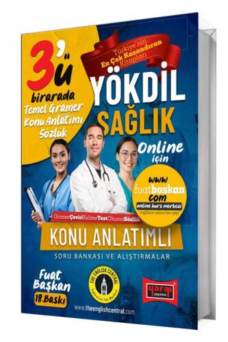 2024 YÖKDİL Sağlık 3'ü Bir Arada Temel Gramer Konu Anlatımı-Sözlük-Soru Bankası ve Alıştırmalar - 1