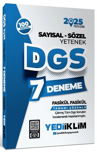 2025 DGS Sayısal-Sözel Yetenek 7 Fasikül Deneme - 1