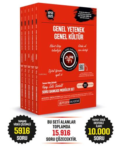 2025 KPSS Genel Yetenek Genel Kültür Tamamı Çözümlü Soru Bankası Seti - (5 Kitap) - 1