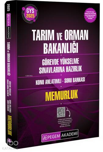 2025 Tarım ve Orman Bakanlığı Görevde Yükselme Sınavlarına Hazırlık Konu Anlatımlı Soru Bankası - Memurluk - 1