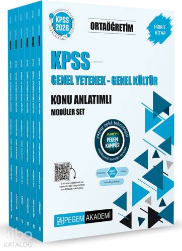 2026 KPSS Ortaöğretim Genel Yetenek Genel Kültür Konu Anlatımlı Modüler Set (6 Kitap) - 1