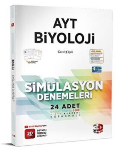 3D Yayınları AYT Biyoloji Simülasyon Denemeleri - 1