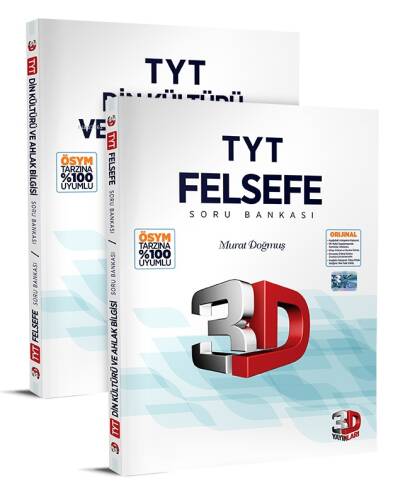 3D Yayınları TYT Felsefe ve Din Kültürü ve Ahlak Bilgisi Soru Bankası - 1