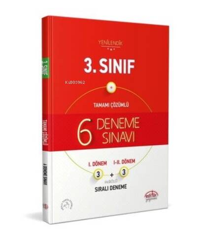 3.Sınıf Tamamı Çözümlü 6 Deneme Sınavı - 1