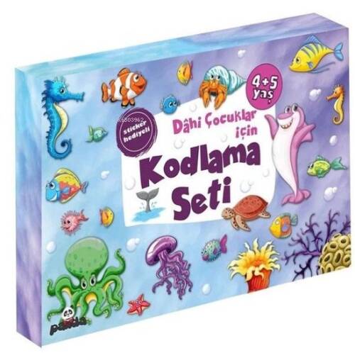 4-5 Yaş Dahi Çocuklar için Kodlama Seti - Sticker Hediyeli - 3 Kitap Takım - 1