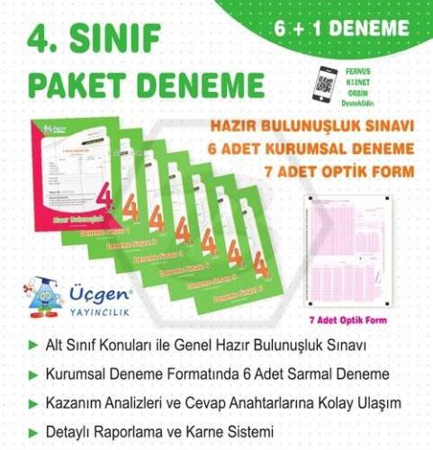 4. Sınıf Paket Deneme 7'Li + Optik - 2024/2025 - 1