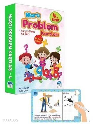 4. Sınıf Problem Kartları - Yaz Sil Kalemli - 1