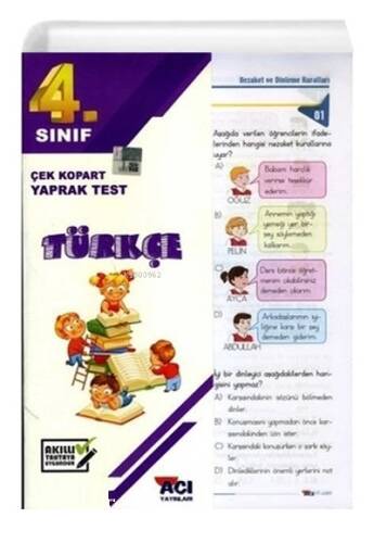 4. Sınıf Türkçe Çek Kopart Yaprak Test - 1