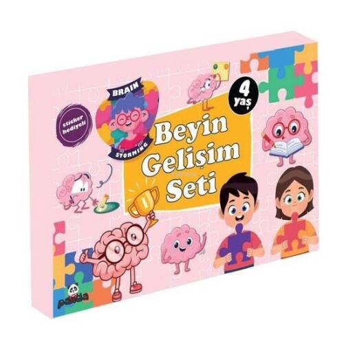 4 Yaş Beyin Gelişim Seti - Sticker Hediyeli - 3 Kitap Takım - 1