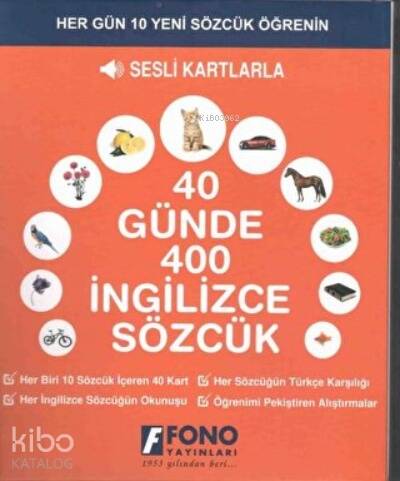 40 Günde 400 İngilizce Sözcük - Sesli Kartlarla - 1