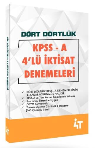 4T Kpss A Dört Dörtlük 4Lü İktisat Denemeleri - 1