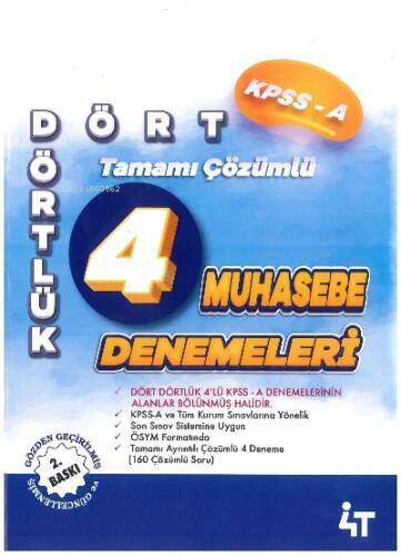 4T Kpss A Dört Dörtlük 4Lü Maliye Denemeleri - 1