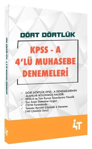 4T Kpss A Dört Dörtlük 4Lü Muhasebe Denemeleri - 1