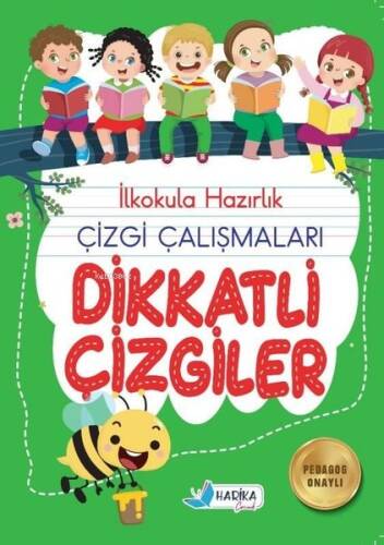 5 - 6 Yaş İlkokula Hazırlık Çizgi Çalışmaları Dikkatli Çizgiler - 1