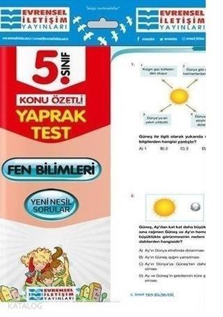 5. Sınıf İngilizce Konu Özetli Yaprak Test - 1