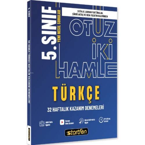 5. Sınıf Türkçe 32 Hamle Haftalık Kazanım Denemeleri - 1