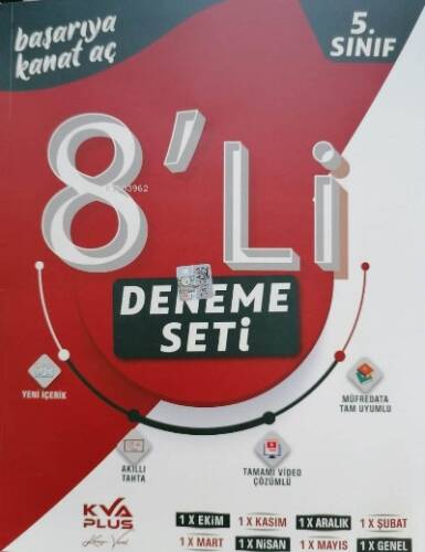 5.Sınıf 8'li Deneme Seti Kırmızı Seri - 1