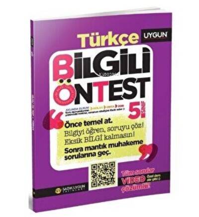 5.Sınıf Bilgili Ön Test Türkçe - 1