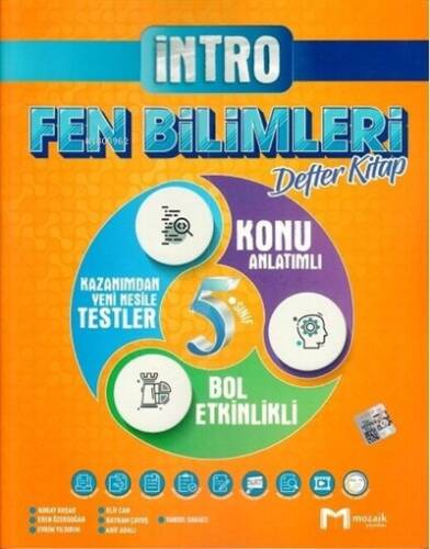 5.Sınıf Mozaik İntro Defter Fen Bilimleri - 2022 - 1