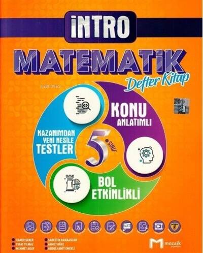 5.Sınıf Mozaik İntro Defter Matematik - 2022 - 1