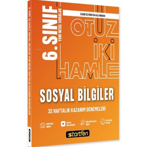 6. Sınıf Sosyal Bilgiler 32 Deneme Haftalık Kazanım Denemeleri - 1