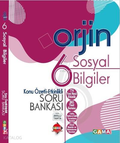 6. Sınıf Sosyal Bilgiler Orjin Konu Özetli Etkinlikli Soru Bankası + Sosyal Destek Soru Bankası + 20 Deneme - 1