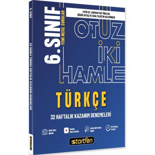 6. Sınıf Türkçe 32 Hamle Haftalık Kazanım Denemeleri - 1