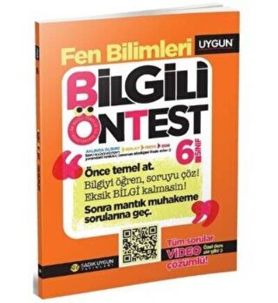 6.Sınıf Bilgili Ön Test Fen Bilimleri Sadık Uygun Yayınları - 1